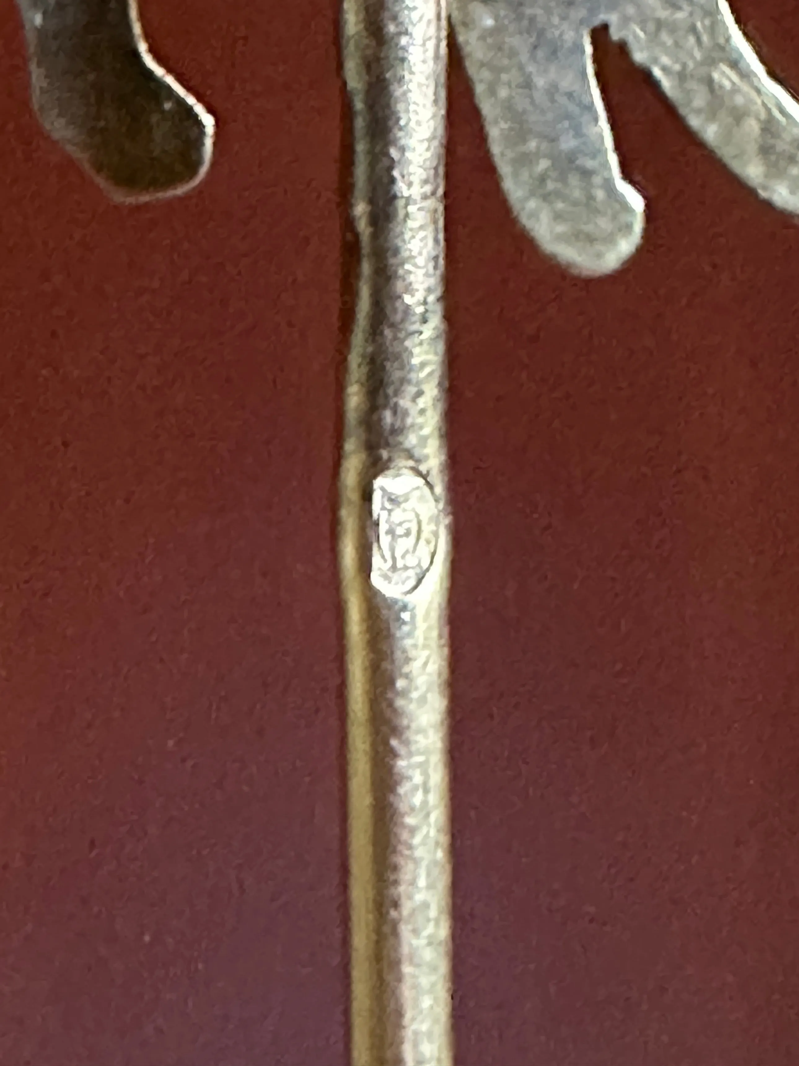 18k Vintage Dog Stickpin with Diamond and Ruby Collar