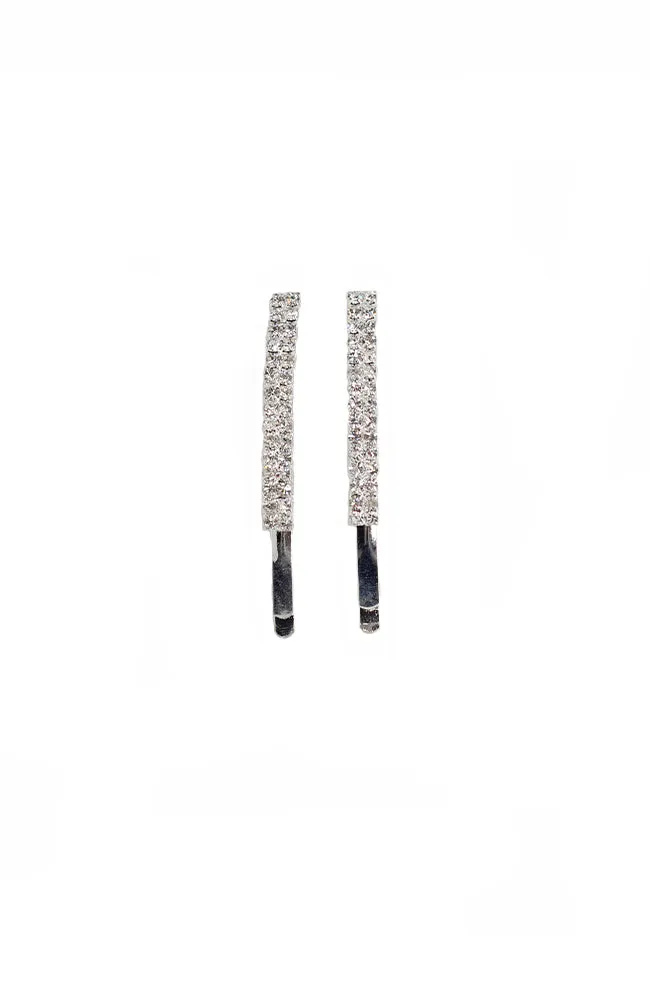2 Row Rhinestone Barrette