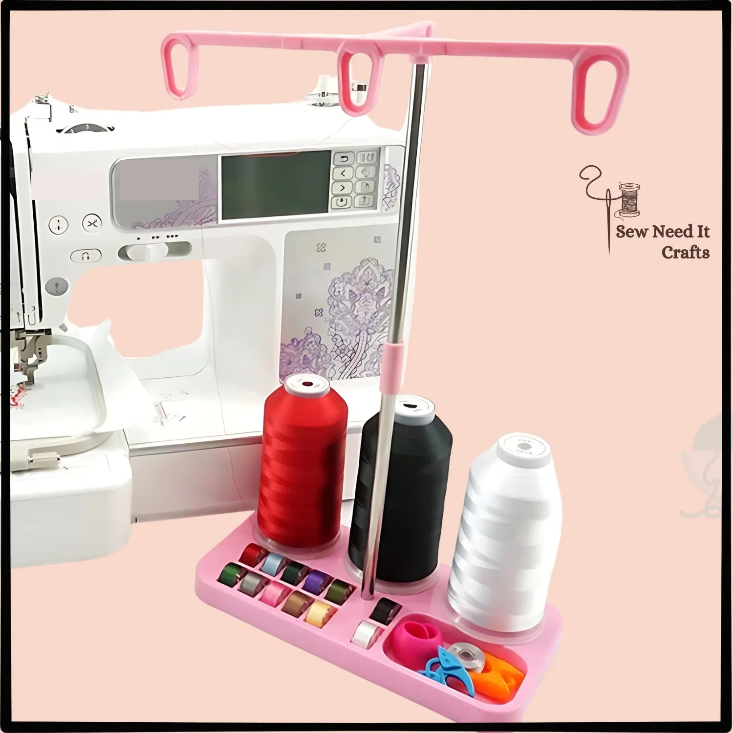 3 Cones Embroidery Thread Holder Spool Stand