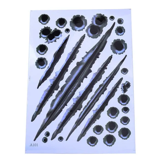 4pcs 3D Bullet Hole Realistic Stickers