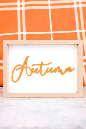 5 x 7 'Autumn' Wood Framed Wall Sign