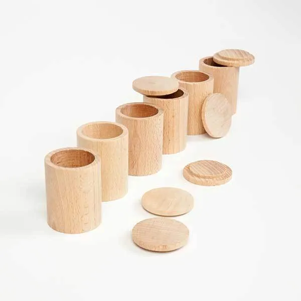 6 Natural Cups and Lids