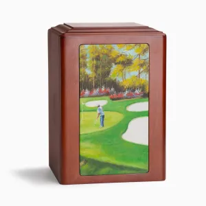 Adorn Golf Theme Wooden Urn - IUP05