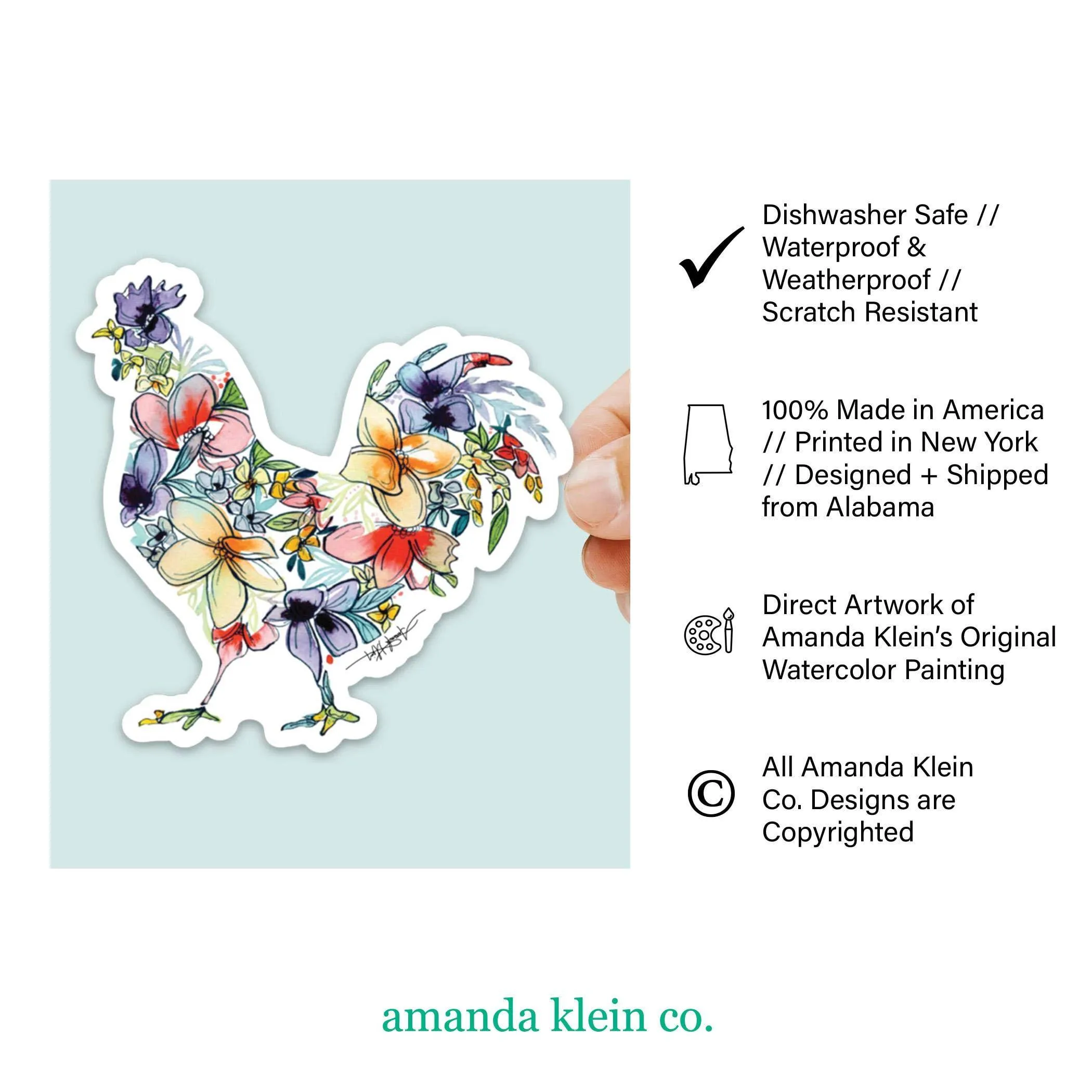 AK Hummingbird Vinyl Decal Sticker