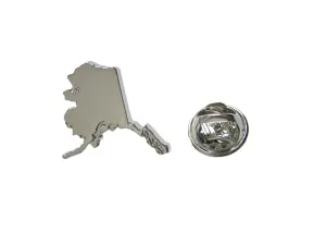 Alaska State Map Shape Lapel Pin