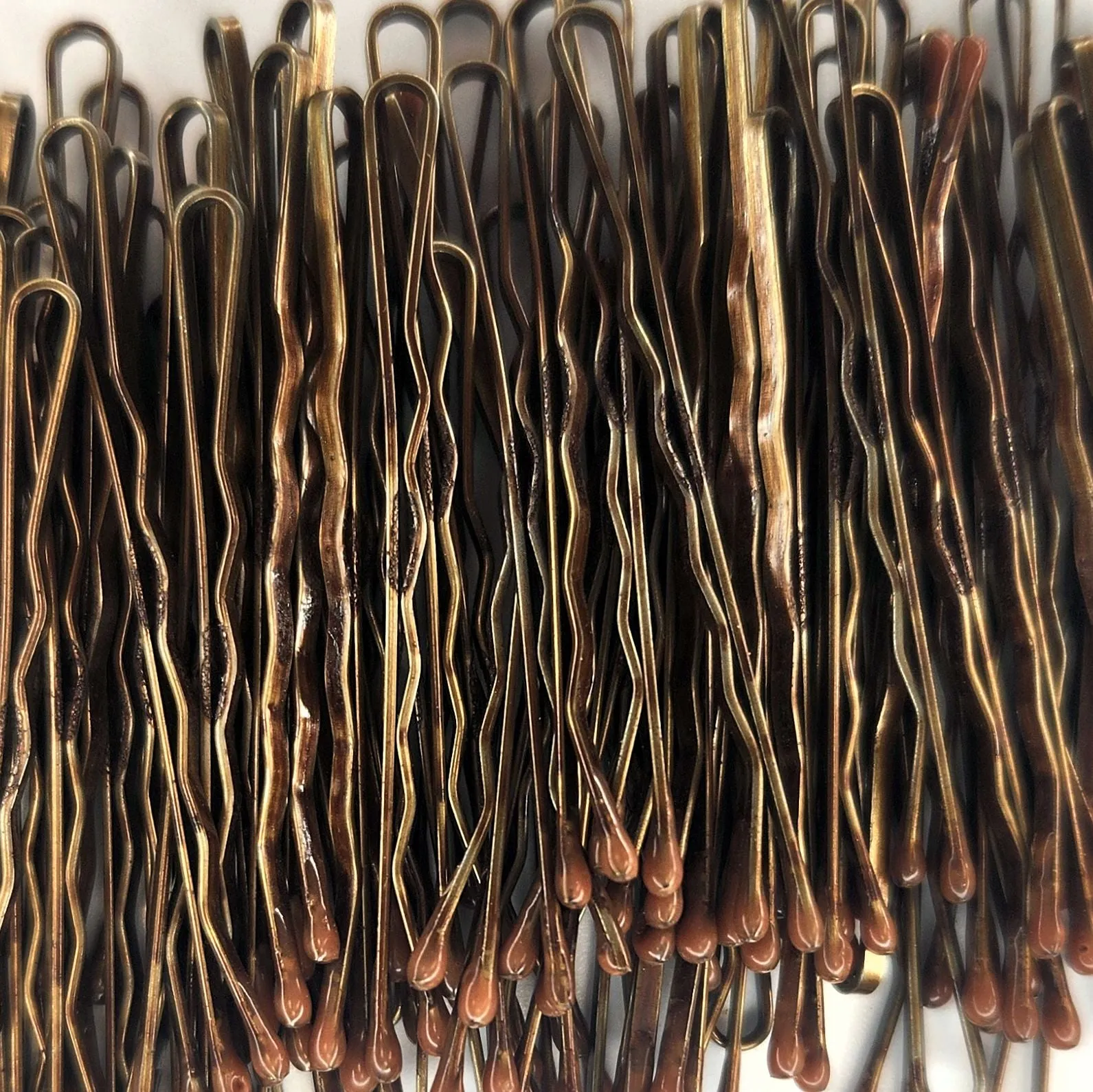 Amelia Beauty Professional Quality Brown Bobby Pins, Made in USA, 180 Count, 2" Long, Strong Grip, Durable Plastic Tips, Comfortable All-Day Wear