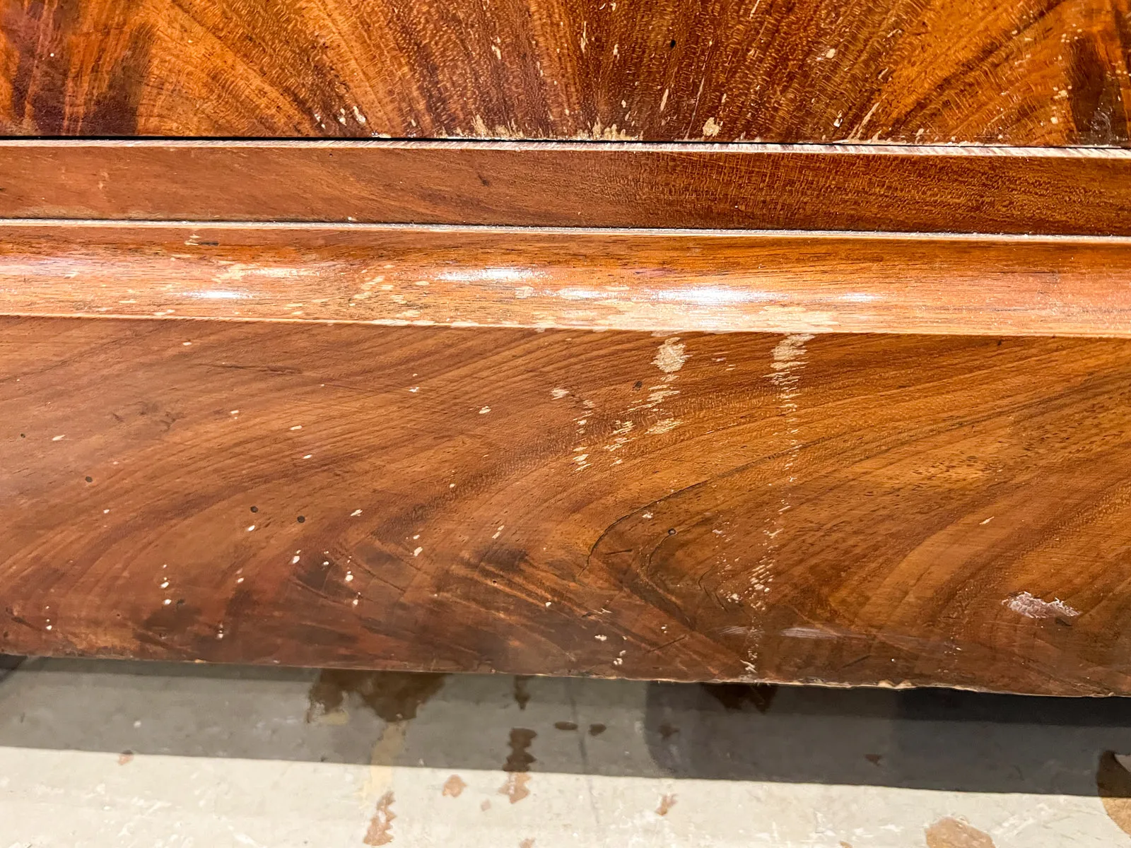 Antique French Burled Wood Louis Philippe Style Buffet with Belgian Marble Top