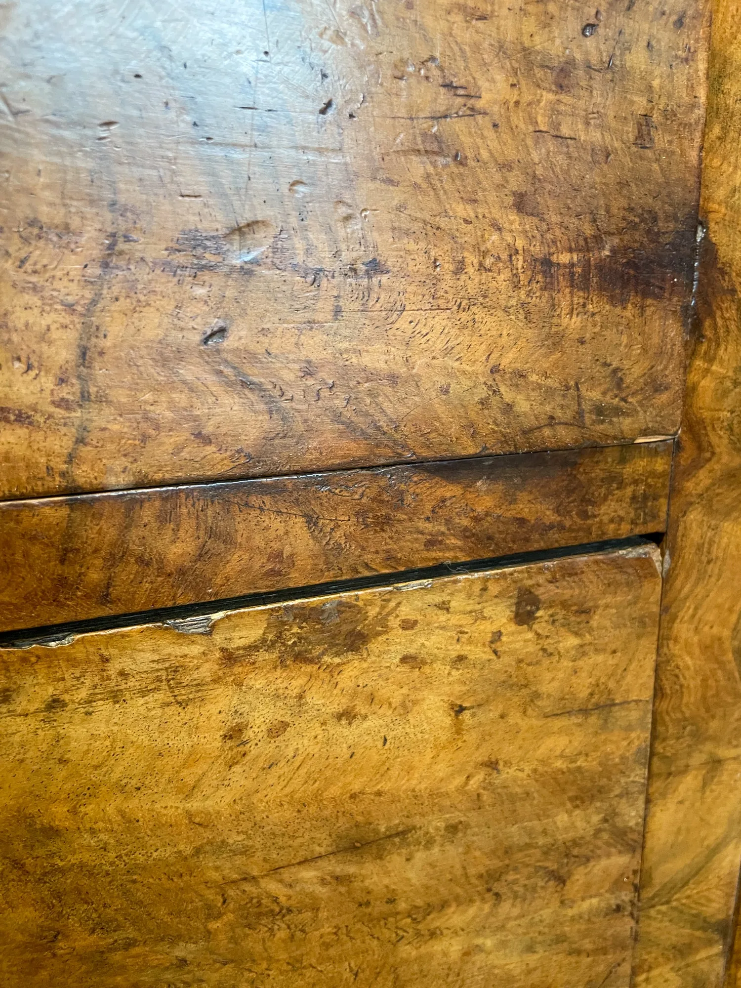 Antique French Louis Philippe Five-Drawer Chest with Belgian Marble Top