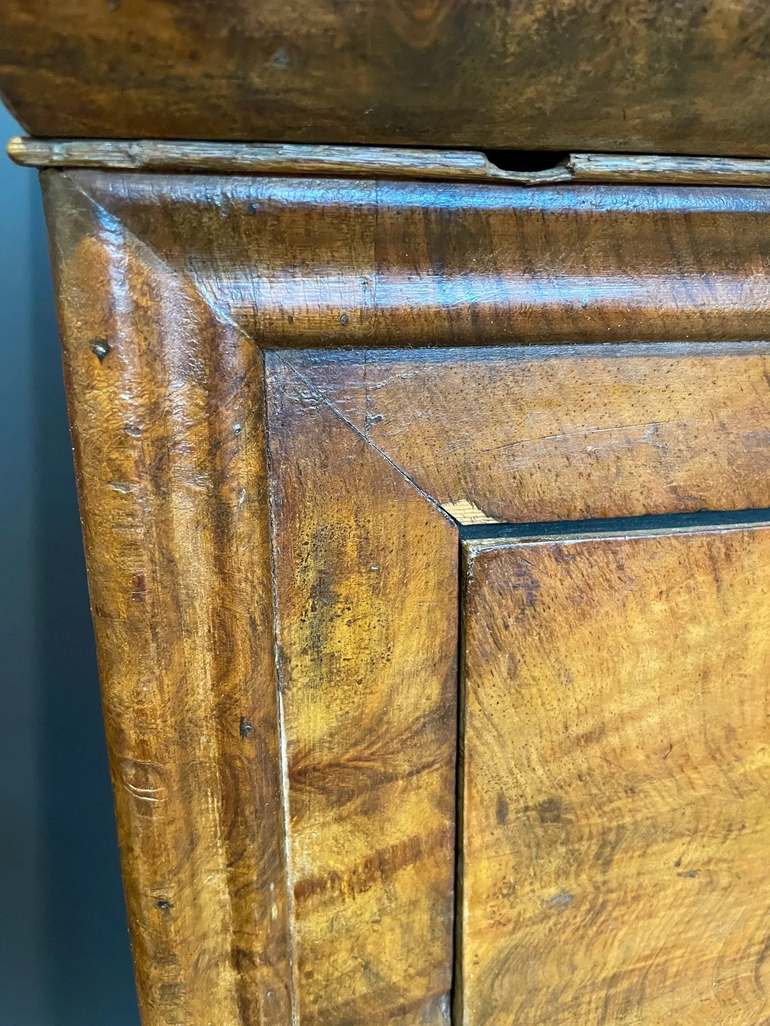 Antique French Louis Philippe Five-Drawer Chest with Belgian Marble Top