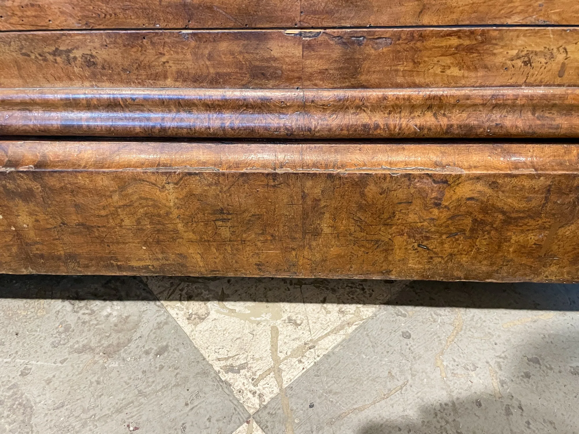 Antique French Louis Philippe Five-Drawer Chest with Belgian Marble Top