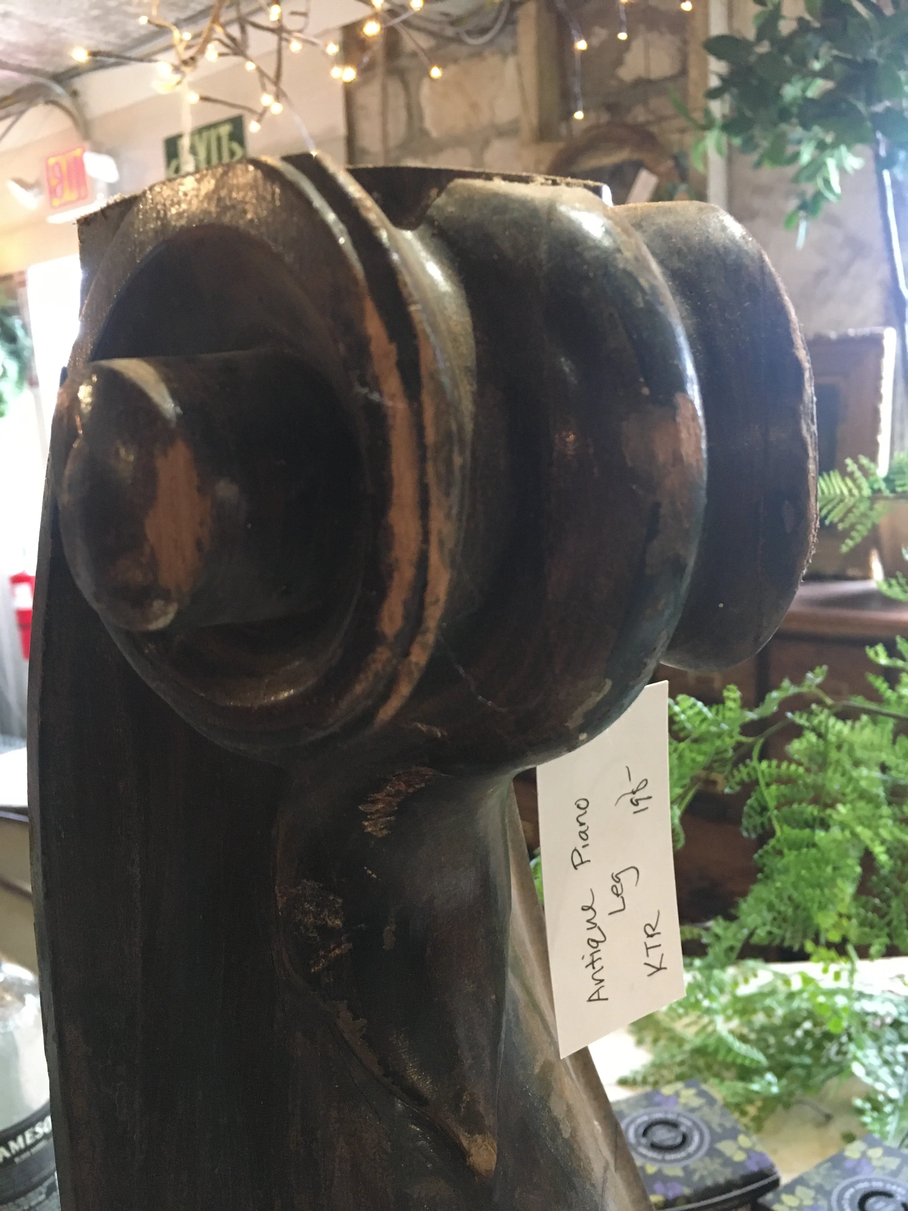 Antique Piano Leg Sculpture