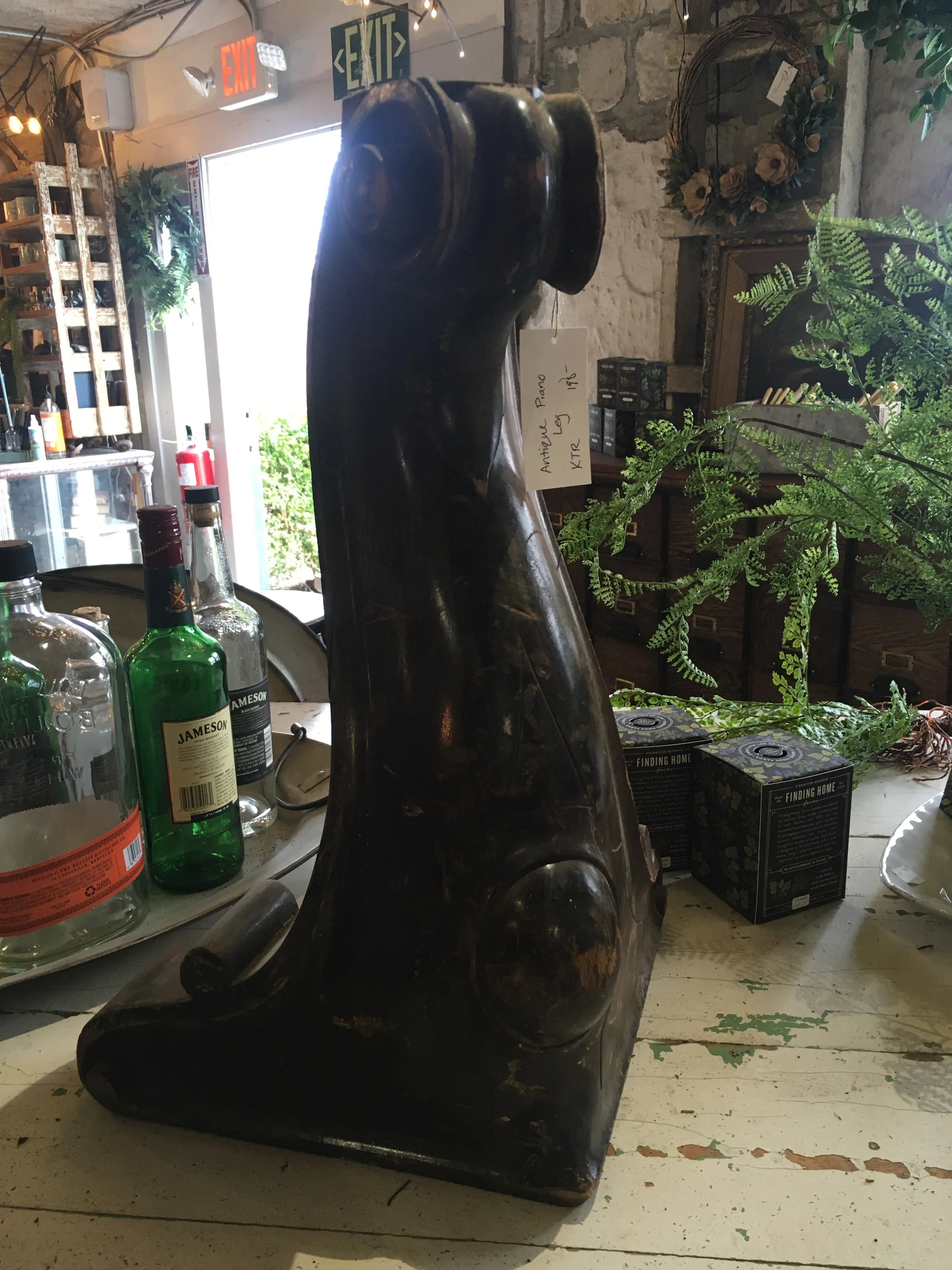 Antique Piano Leg Sculpture