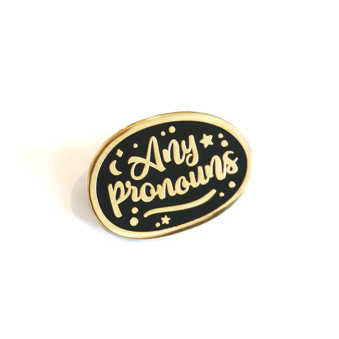 Any Pronouns (Golden) | Enamel Pin