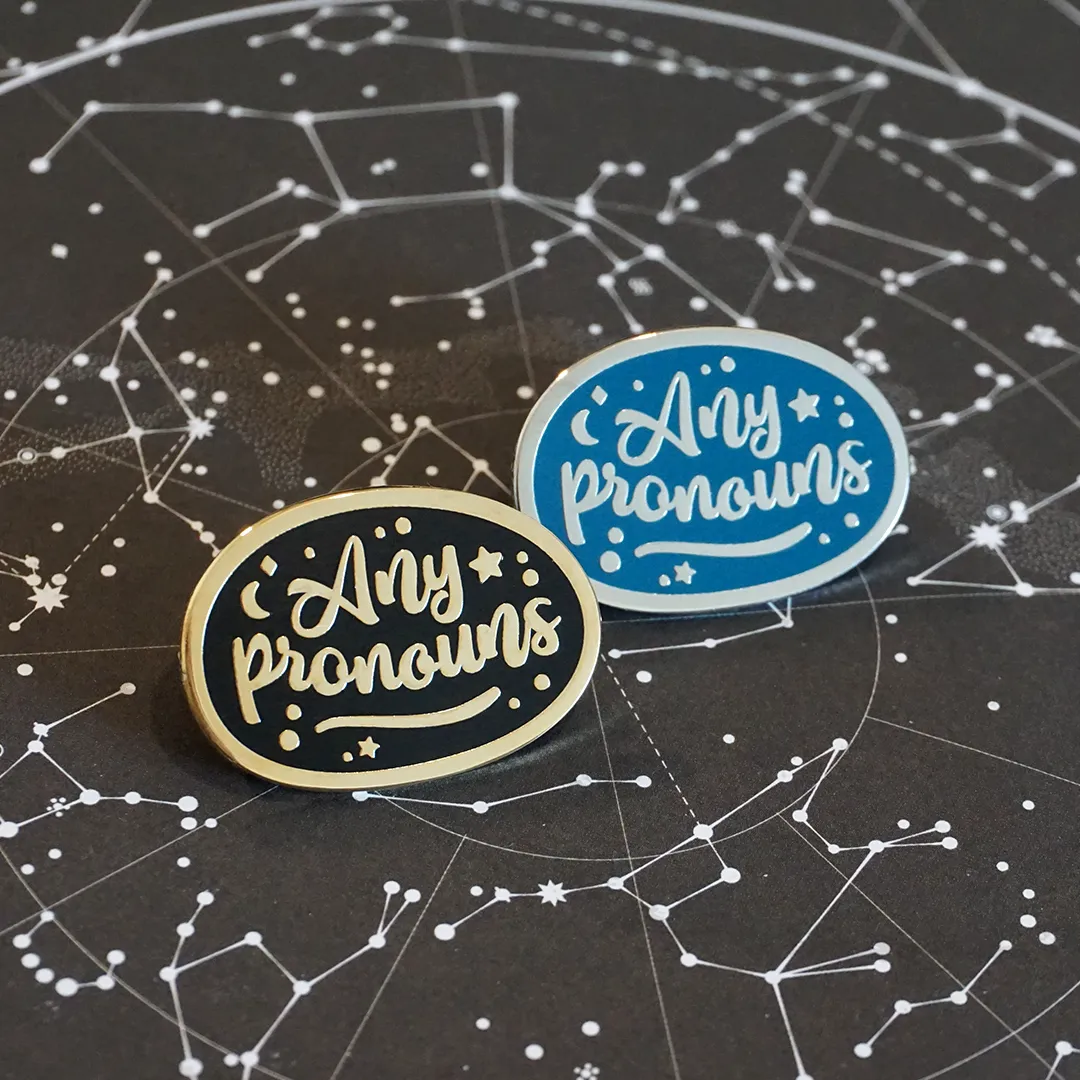 Any Pronouns (Golden) | Enamel Pin