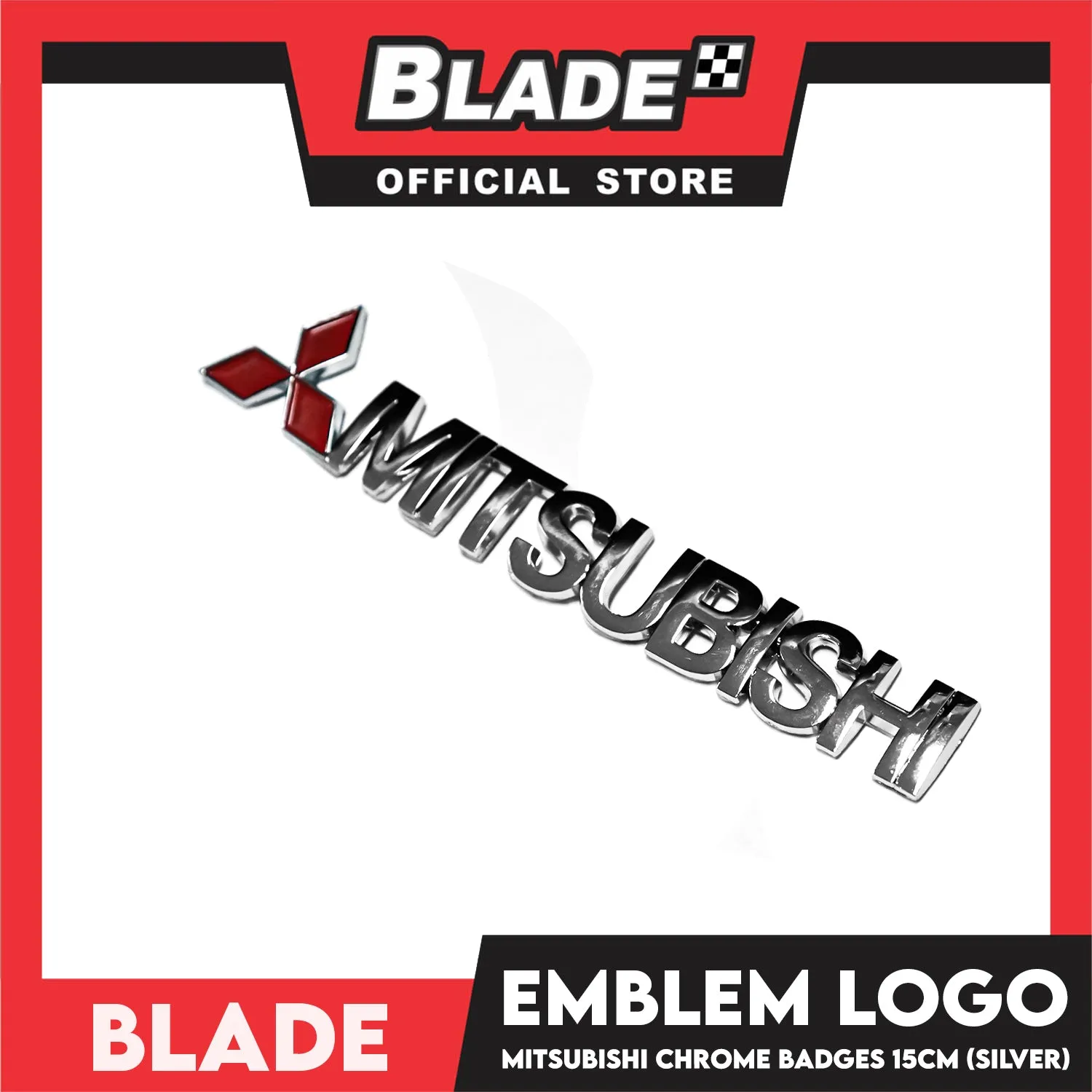 Auto Car Emblem Logo Chrome Badge Sticker Decals with 3M Adhesive for Mitsubishi 15cm (Mitsubishi)