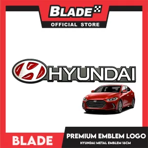 Auto Car Emblem Premium Logo Badge Sticker Decals with Adhesive for Hyundai 16cm (Hyundai)
