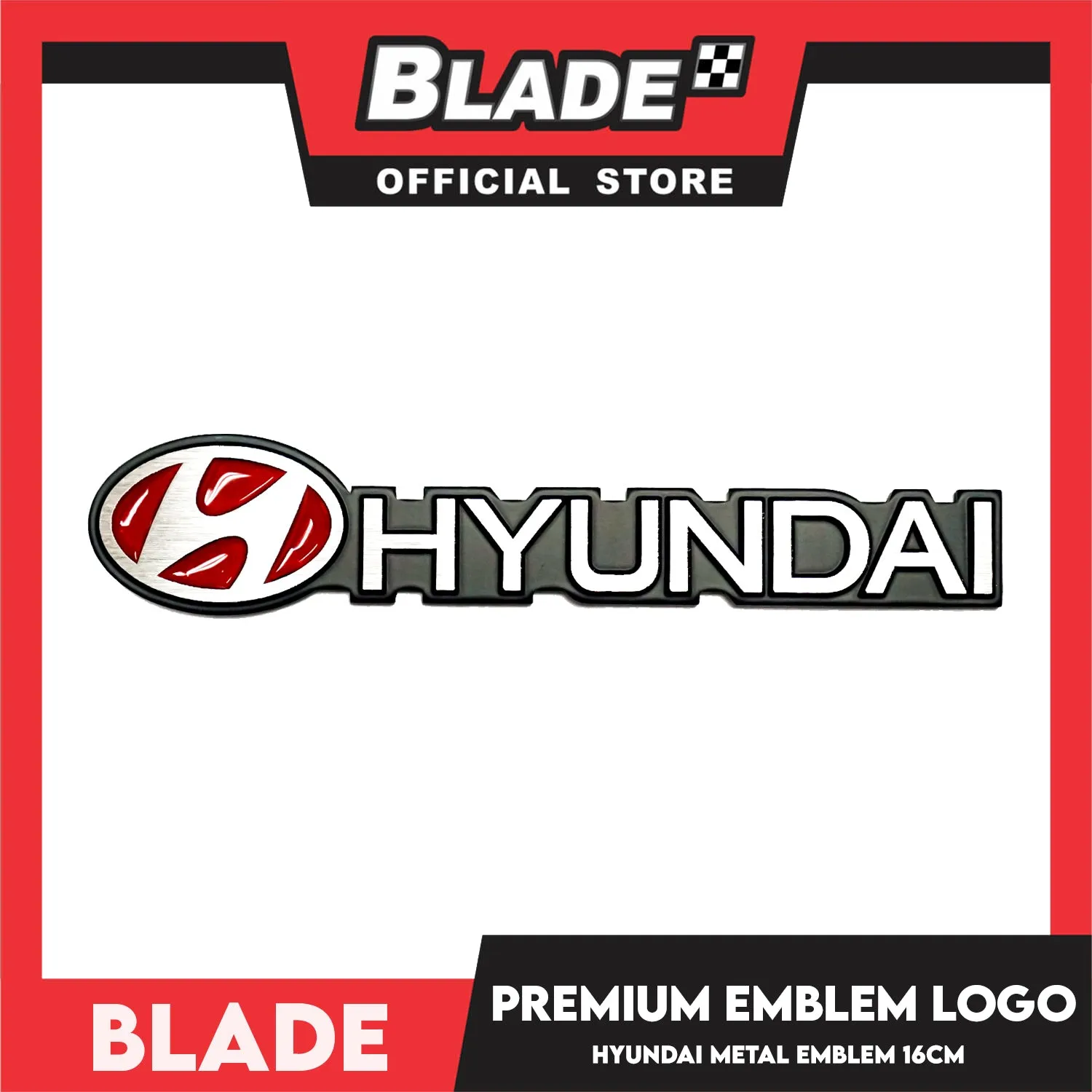 Auto Car Emblem Premium Logo Badge Sticker Decals with Adhesive for Hyundai 16cm (Hyundai)