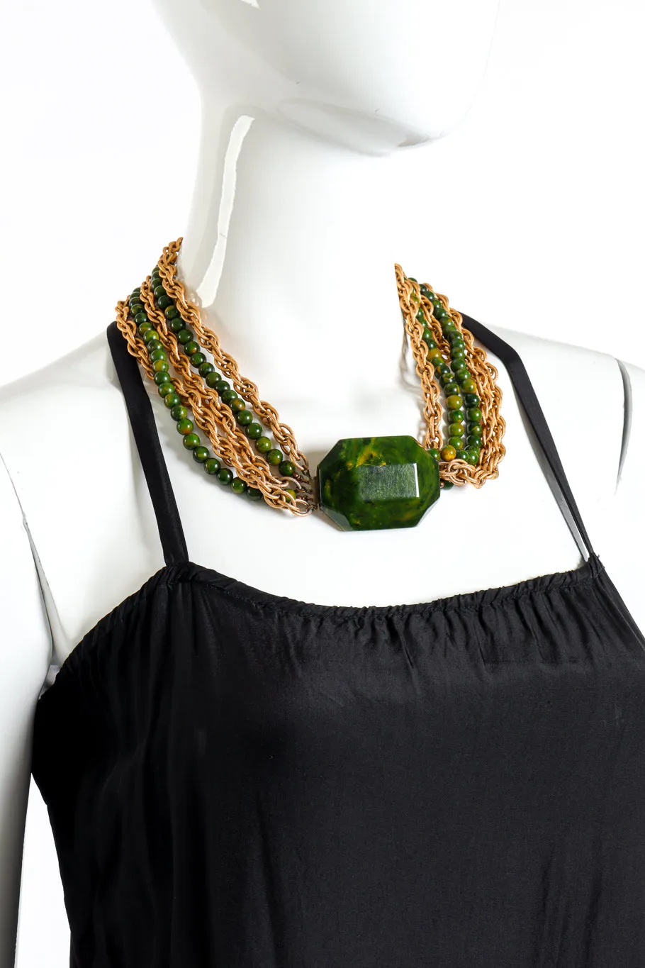 Bakelite Beaded Chain Necklace