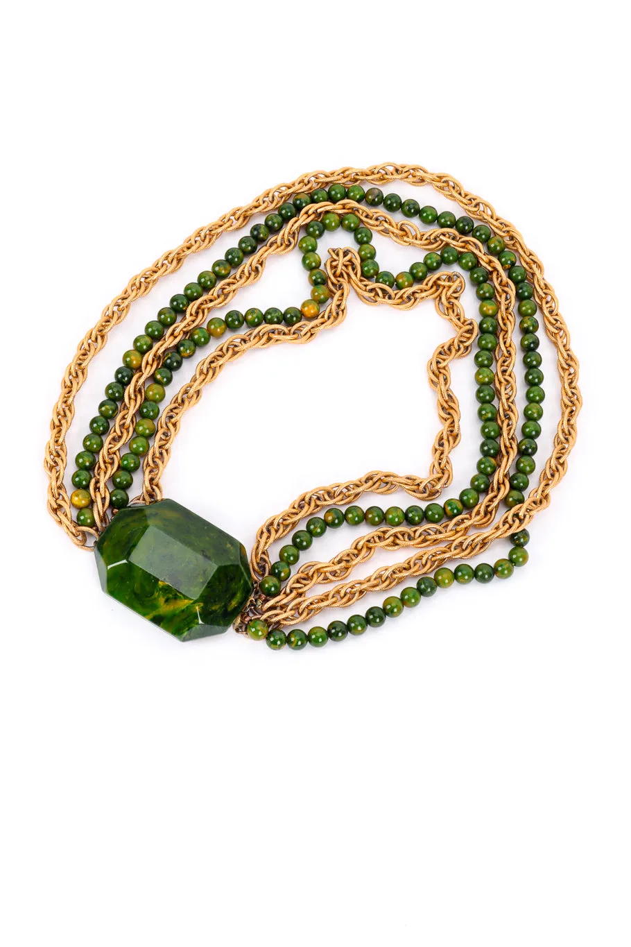 Bakelite Beaded Chain Necklace