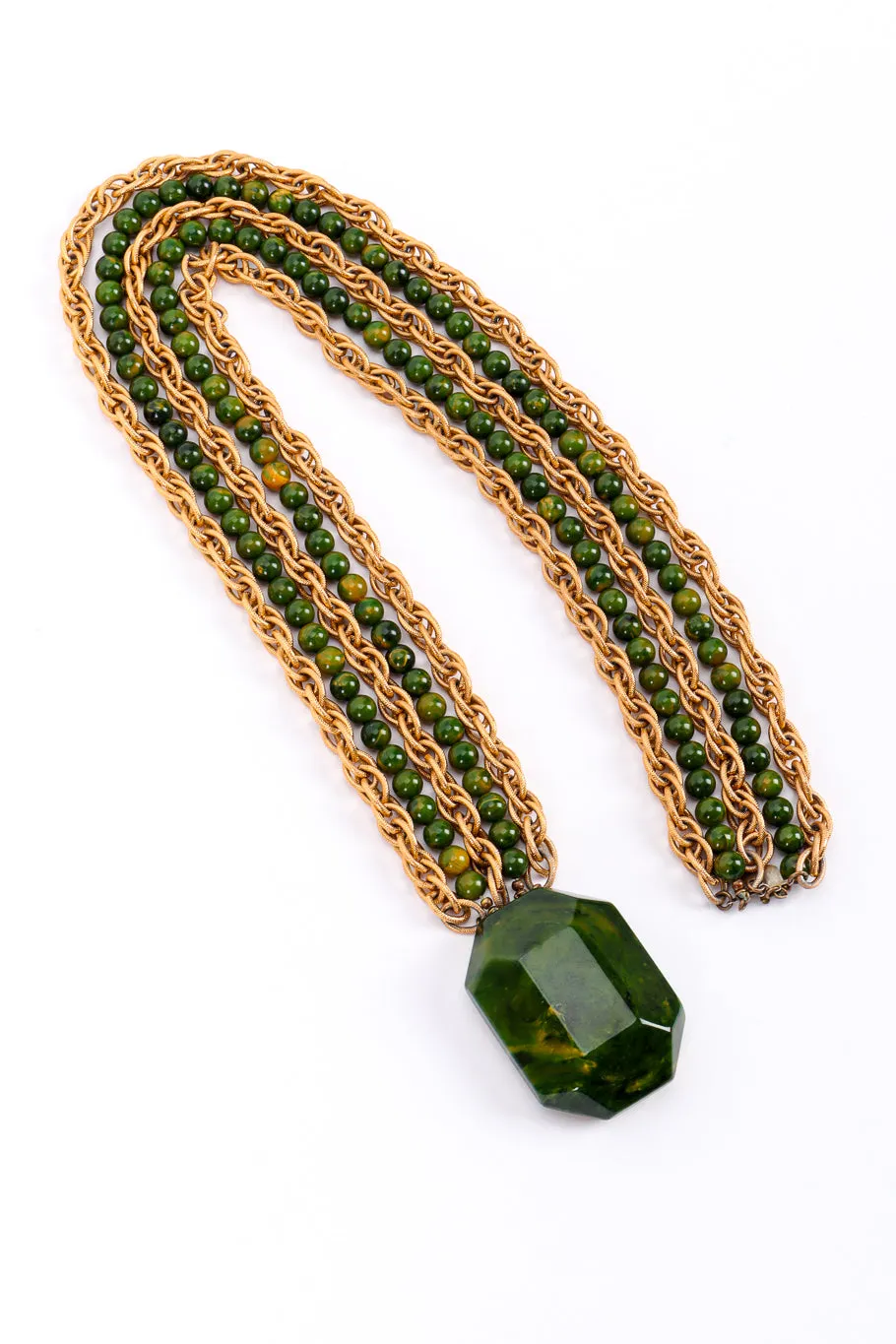 Bakelite Beaded Chain Necklace