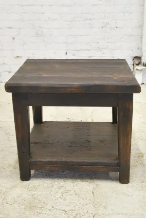 Barn Wood Side Table - Bottom Shelf