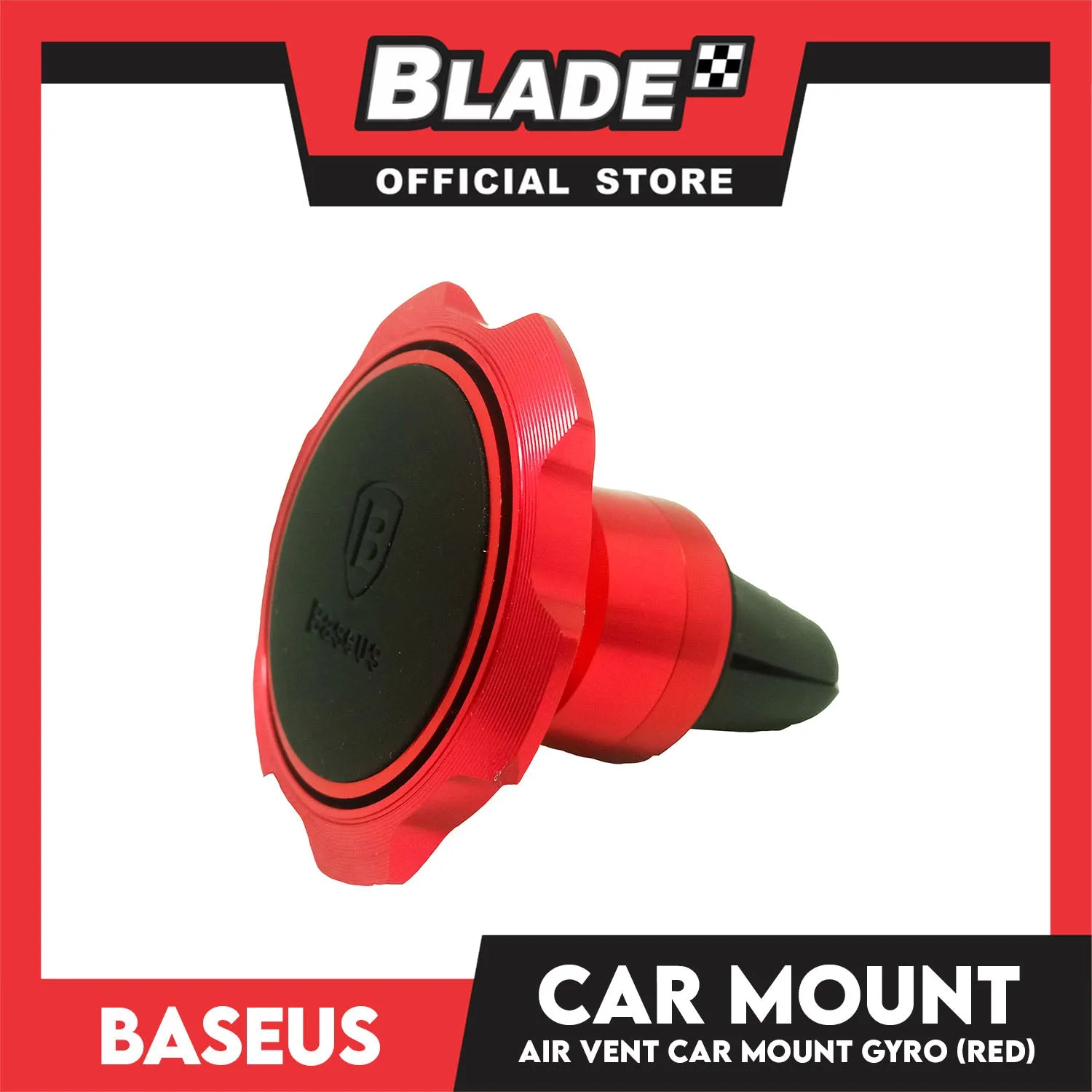Baseus Car Mount Gyro Magnet Air Vent  SUFHL-09 (Red)