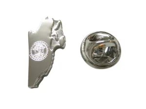 Belize Map Shape and Flag Design Lapel Pin