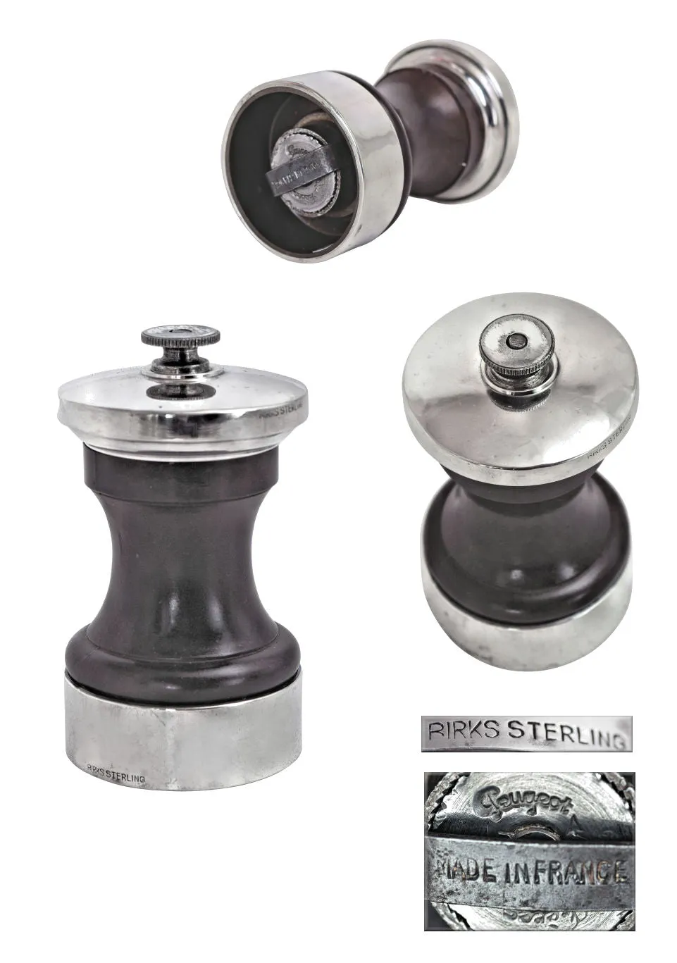 Birks silver & bakelite pepper mill