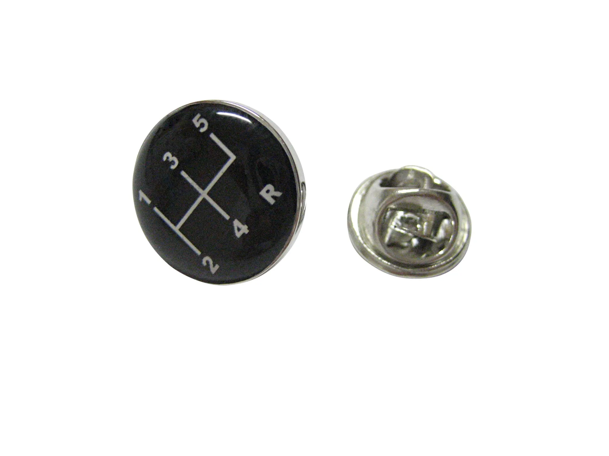 Black Gear Shift Lapel Pin