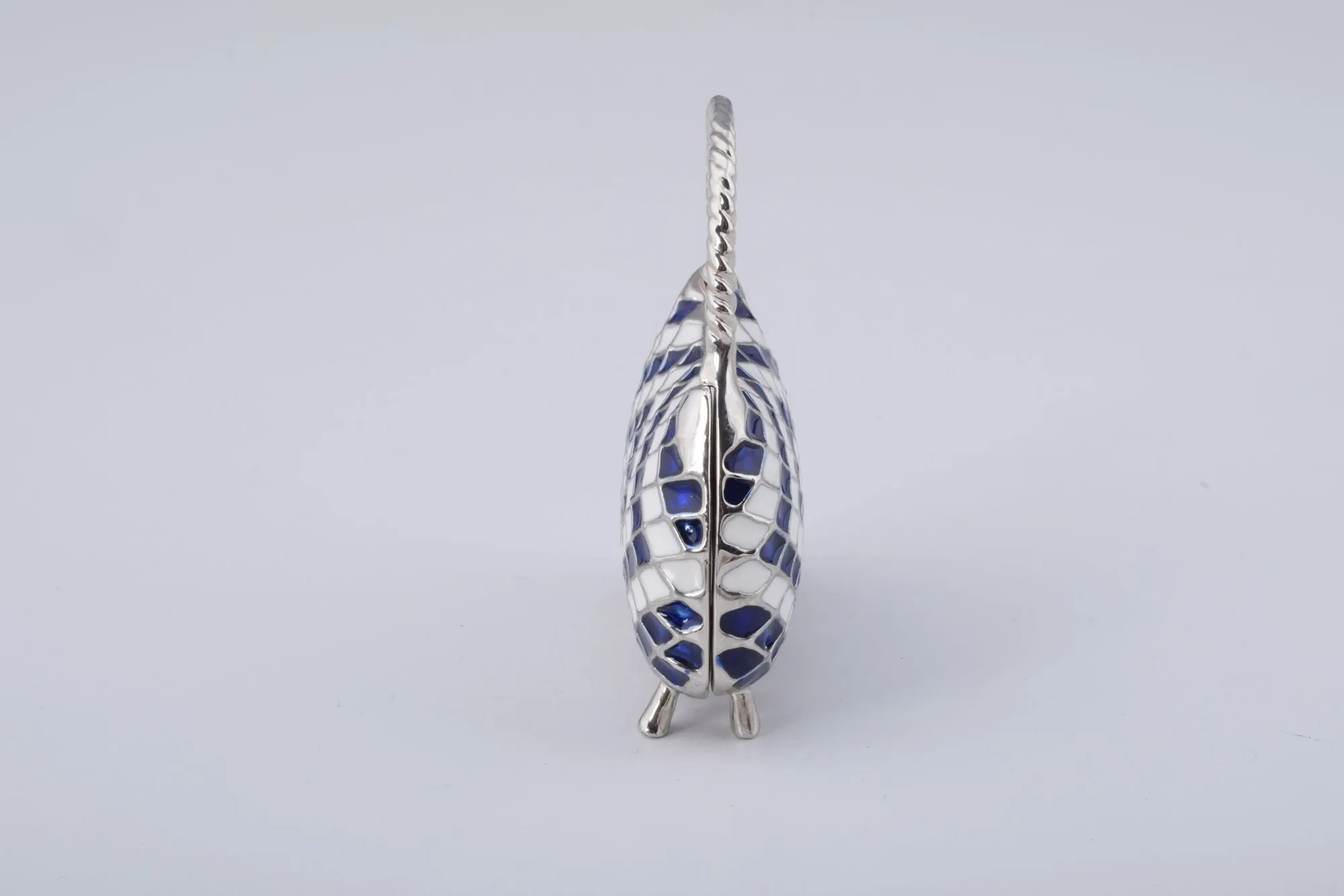 Blue & White Woman Bag Trinket Box