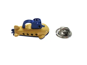 Blue and Yellow Toned Submarine Lapel Pin