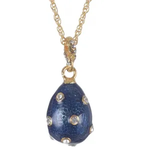 Blue Egg Pendant Gold Necklace