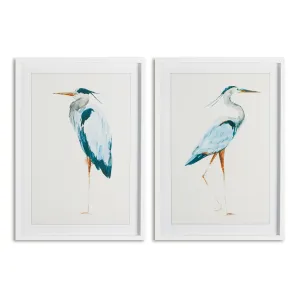 Blue Heron Prints, Set Of 2