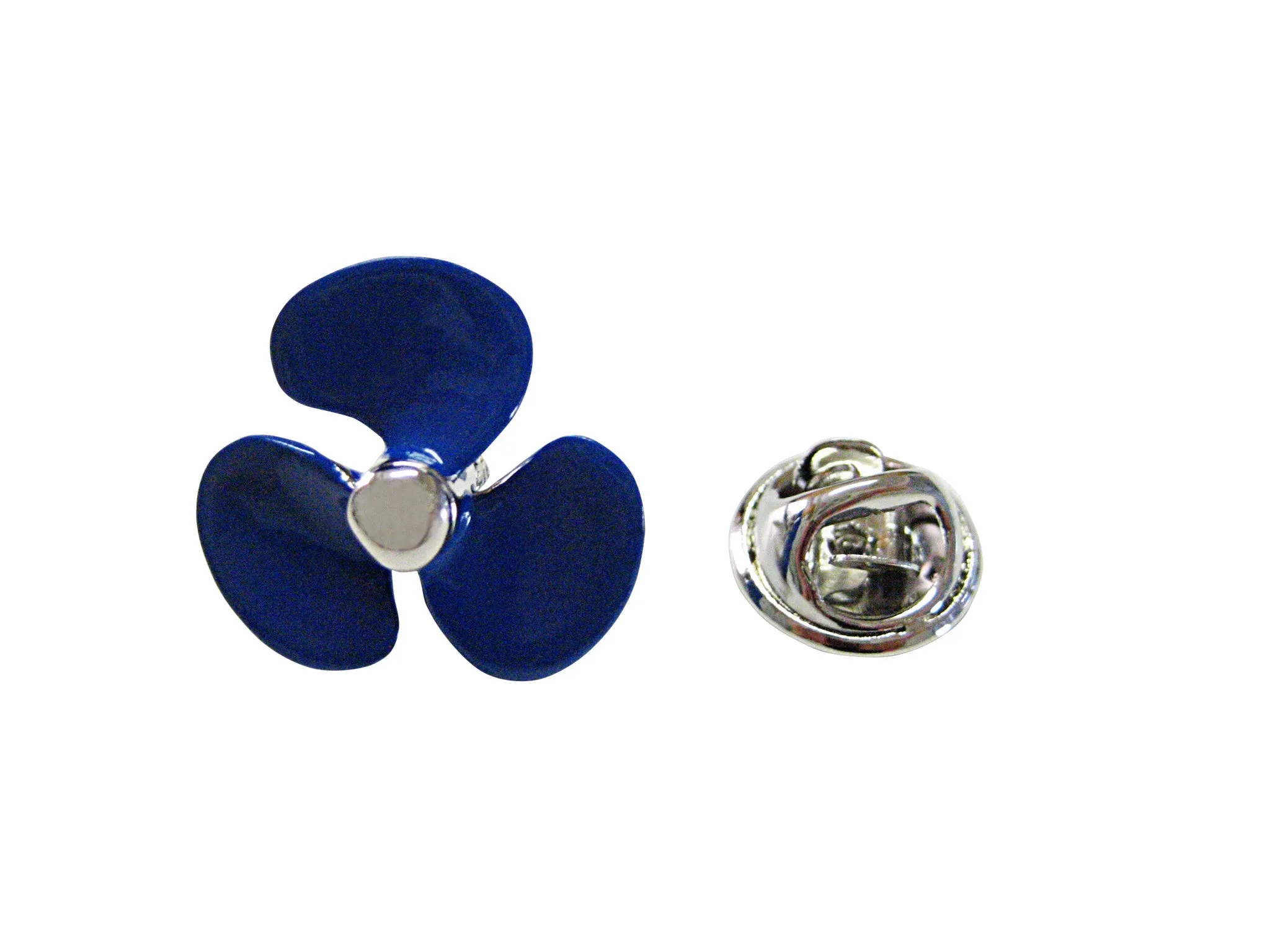 Blue Nautical Boat Propellor Lapel Pin