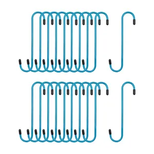 Blue Powder-Coated Brake Caliper Hanger Hooks - Pack of 20