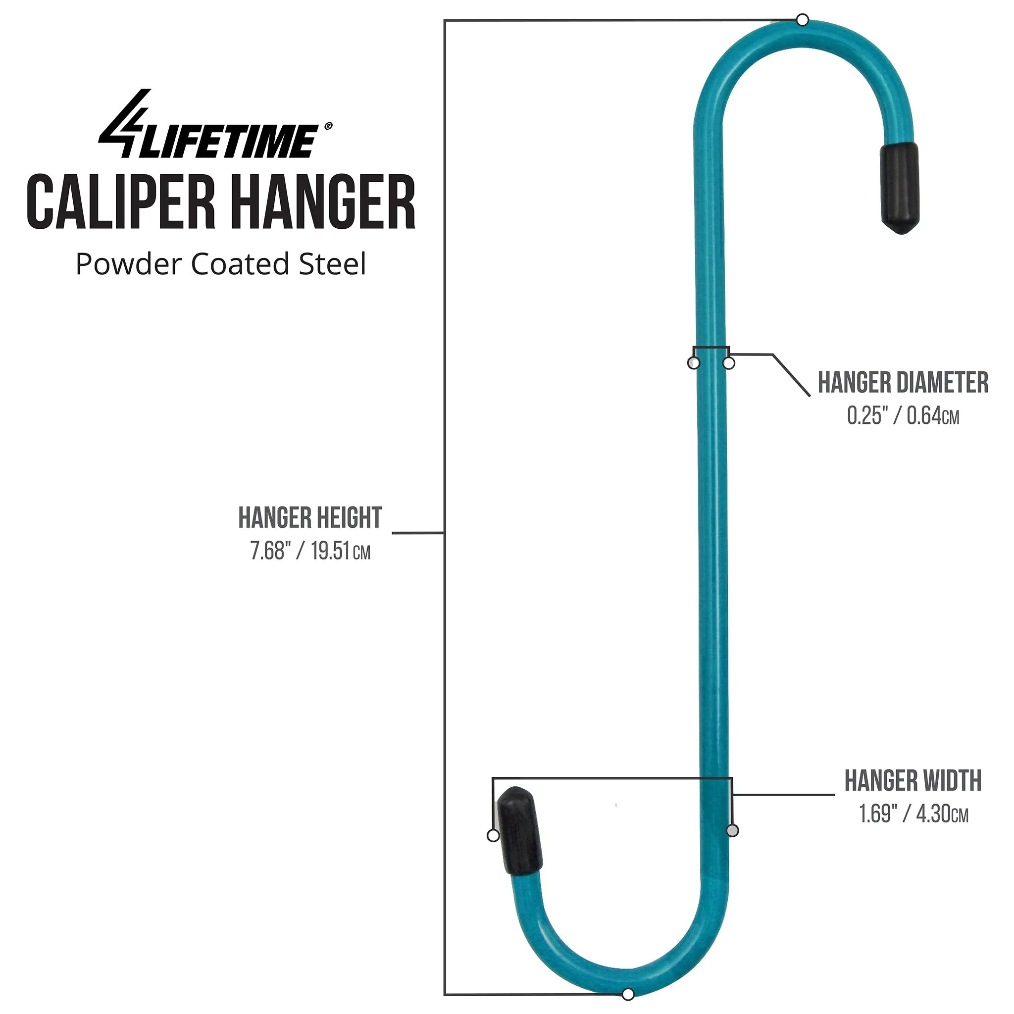 Blue Powder-Coated Brake Caliper Hanger Hooks - Pack of 20