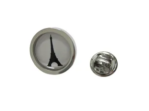 Bordered France Eiffel Tower Pendant Lapel Pin