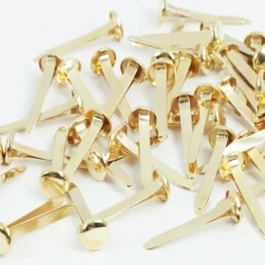 Brass Coloured Paper Fasteners - Butterfly Pins