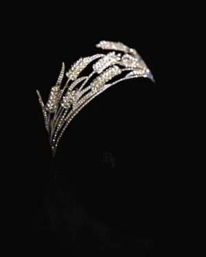 Bridal Laurel Gold Tiara with Set of Signature Gold Bobby Pins