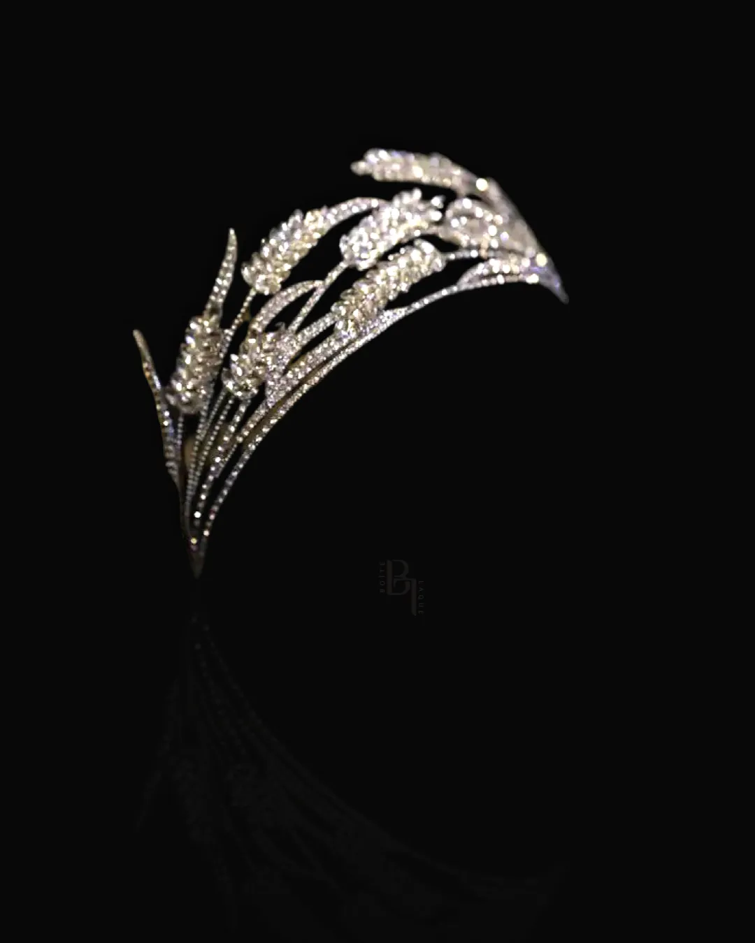 Bridal Laurel Gold Tiara with Set of Signature Gold Bobby Pins