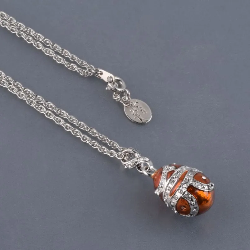 Brown Egg Pendant Necklace