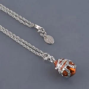 Brown Egg Pendant Necklace