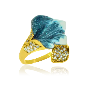 Calla Lily Enamel Ring