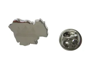 Cambodia Map Shape and Flag Design Lapel Pin