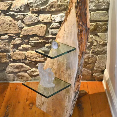 Cantilvered Maple Glass Shelf - Wood Shop