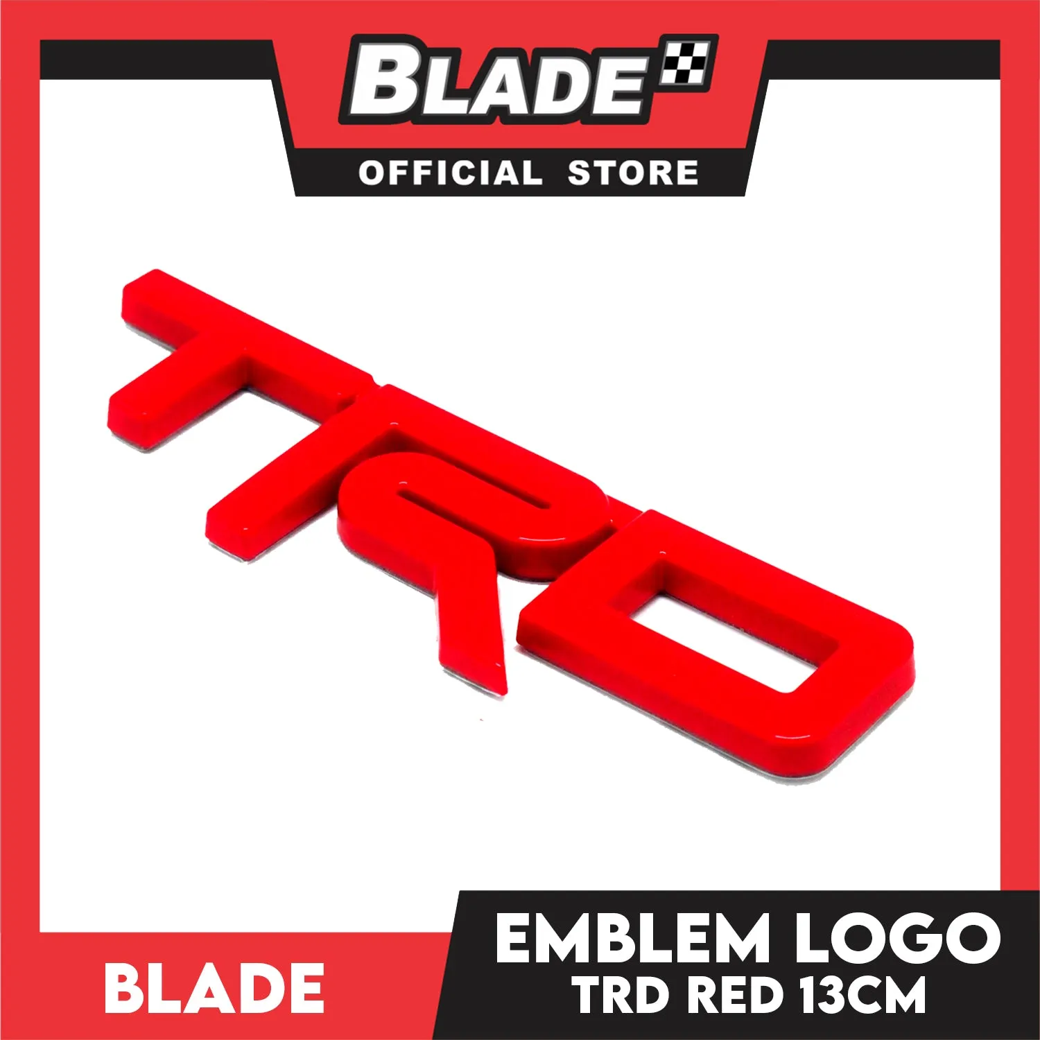 Car Emblem Logo Badge Sticker Decals TRD Logo Design with 3M Adhesive for Tacoma Tundra Truck Pickup SUV Sedan (Red)