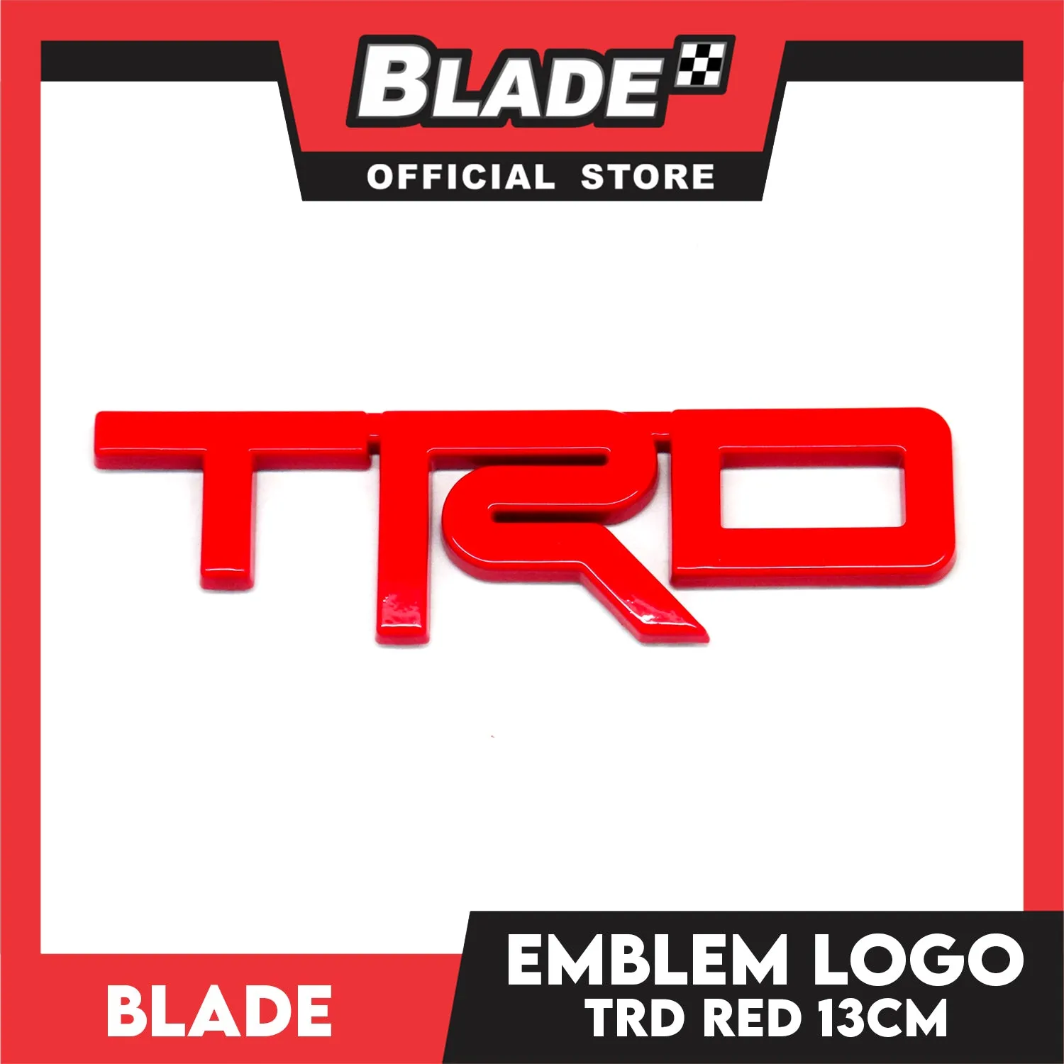 Car Emblem Logo Badge Sticker Decals TRD Logo Design with 3M Adhesive for Tacoma Tundra Truck Pickup SUV Sedan (Red)
