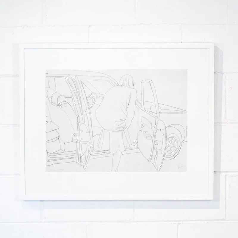CHARLES PACHTER "CAR DRAWING" CIRCA 1983