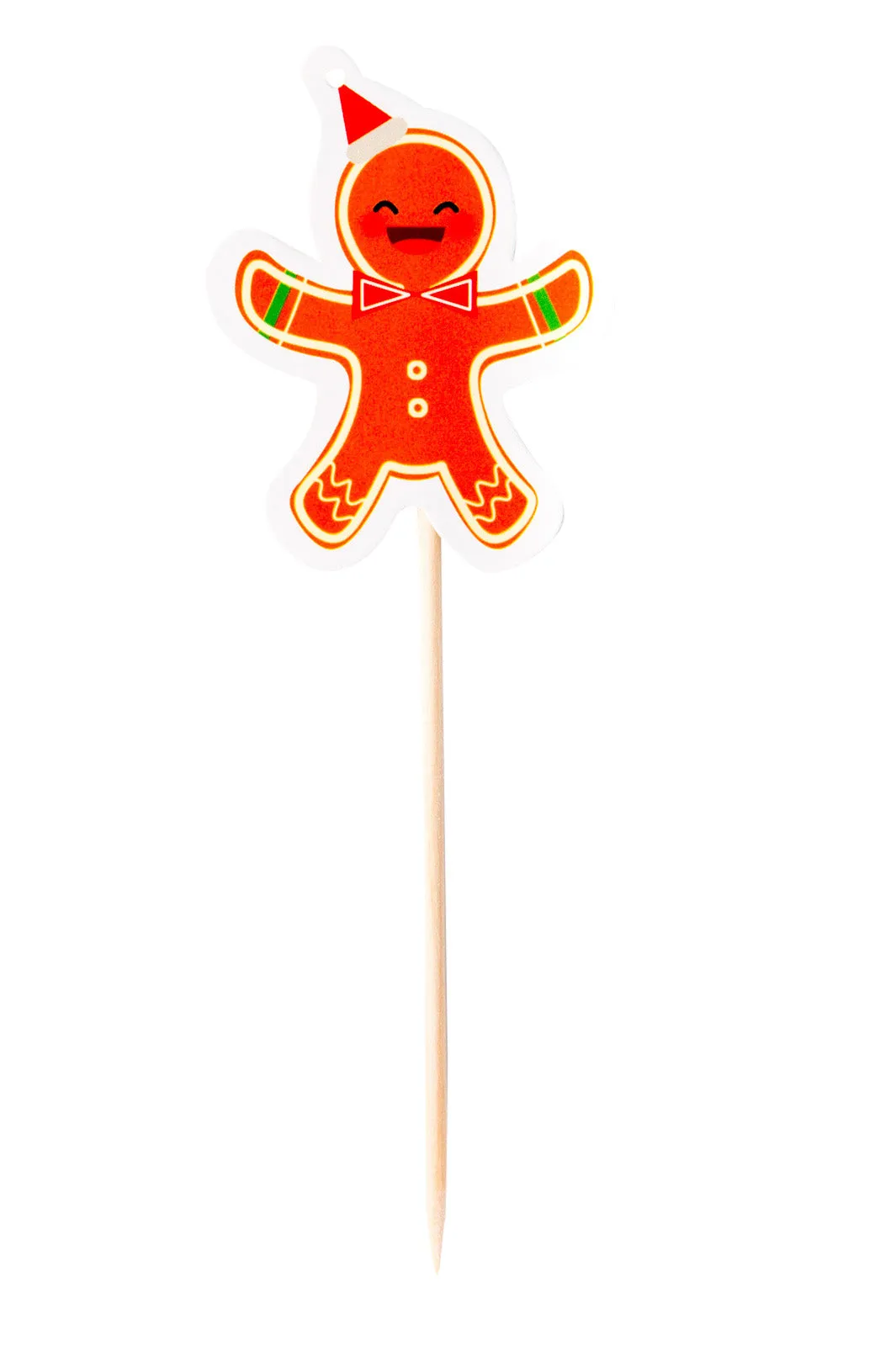 Christmas santa gingerman snowman cupcake topper DIY kit