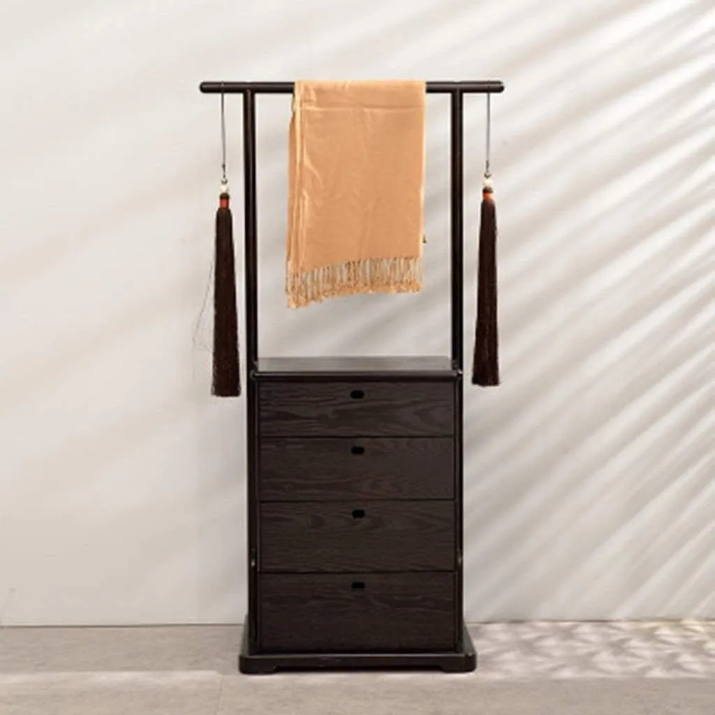 COAT RACK Solid Wood New Chinese Style Floor Simple Bedroom Multi-Function Storage Hanger